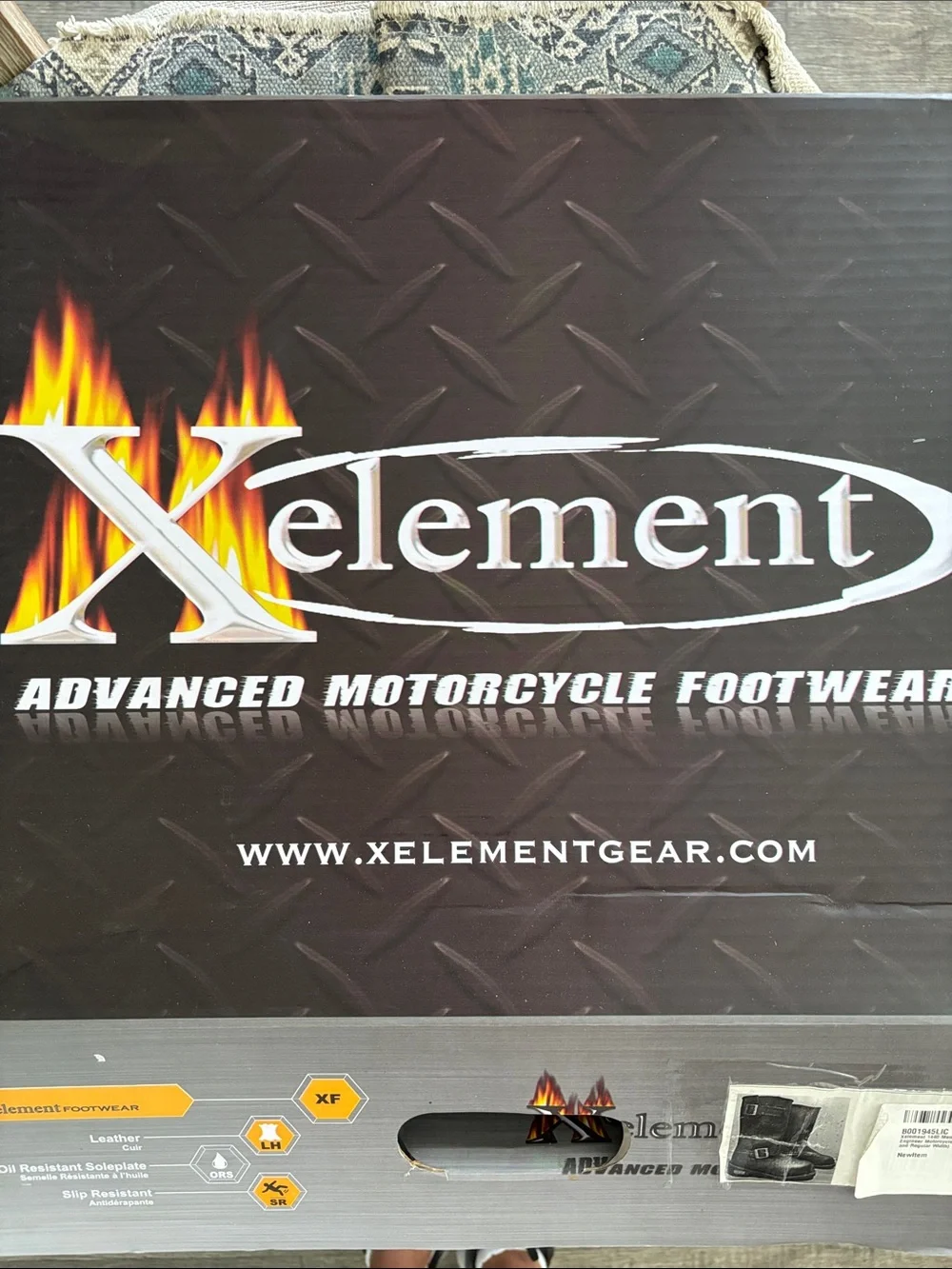 Xelement “The Classic” Black Engineer Motorcycle Premium Leather Boots